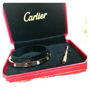 Cartier Love Screw Bracelet in rose gold, sz 17